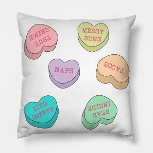 Funny Conversation Hearts Pillow