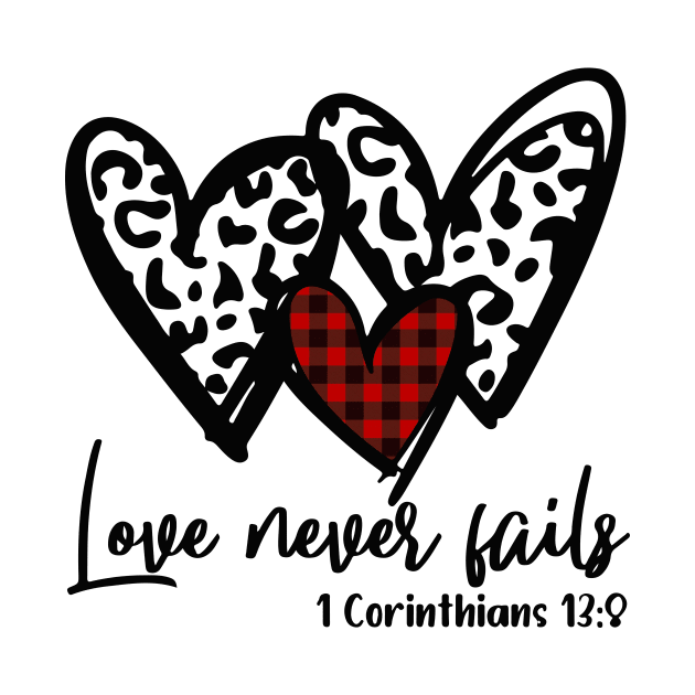 Love Never Fails 1 Corinthians 13:8 by marknprints