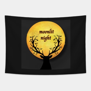 moon shadow,moonlit night Tapestry