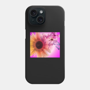 Transparent flower in pink Phone Case