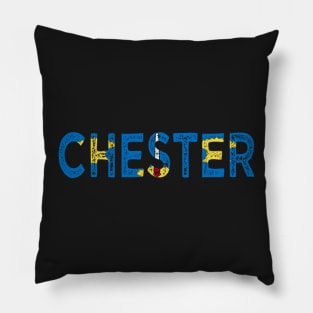 CHESTER FLAG CITY NAME Pillow