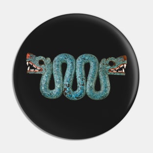 Maquizcoatl - Double-headed serpent (coatl) - Aztec Art from the British Museum Pin