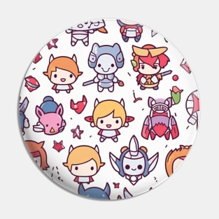 Adorable Anime Characters - Enchanting Kawaii Magic Pin