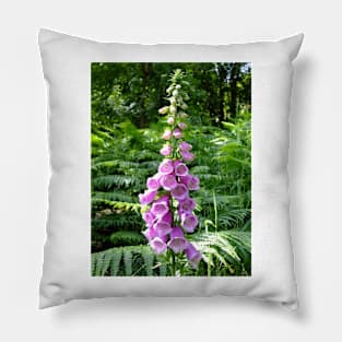 Pink Foxglove Pillow