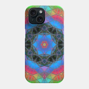 Mosaic Kaleidoscope Flower Rainbow Phone Case