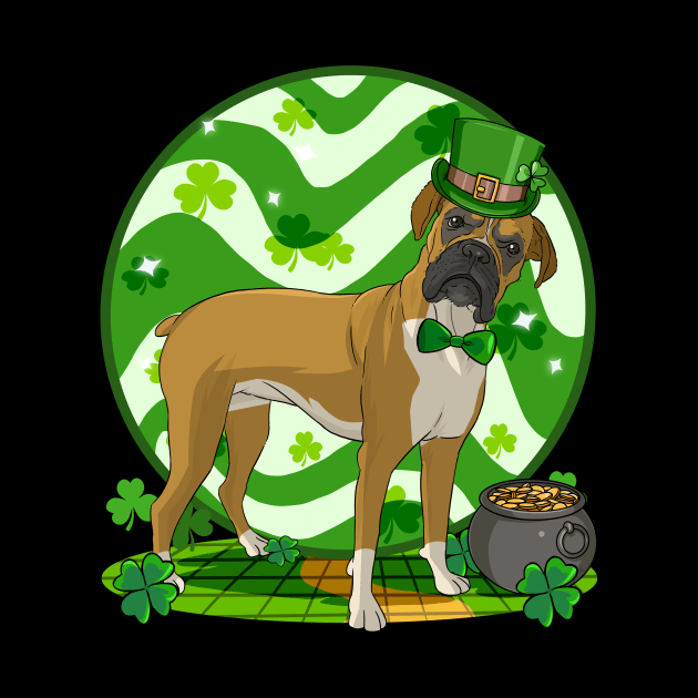 Boxer Dog St Patricks Day Leprechaun by Noseking