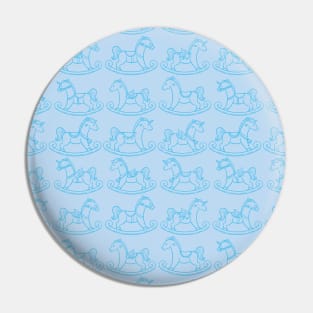 Cute and Adorable Rocking Horse Seamless Pattern Design Pin