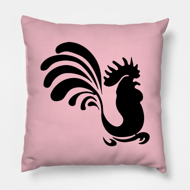 Rooster Chicken Cock Pillow by carobaro