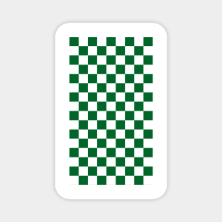 Chessboard Green Racetrack Checkered Pattern Magnet