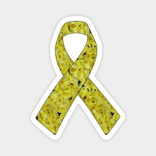 Yellow Flowers Ribbon Magnet