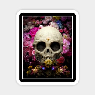 cranium flowers Magnet