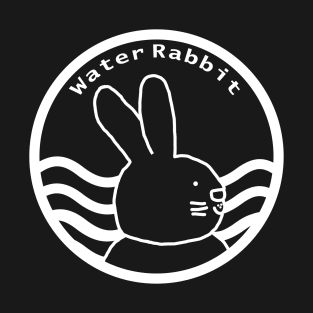 Water Rabbit White Line Chinese Zodiac T-Shirt