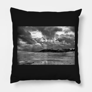 Seaton Sluice Spring Showers - Monochrome Pillow