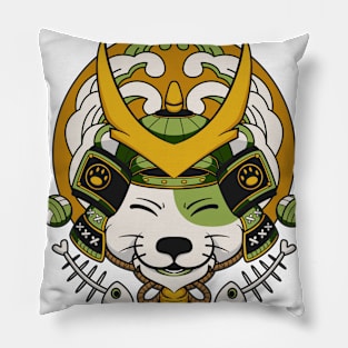 Samurai Neko Pillow