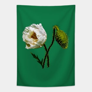 White Poppy Tapestry