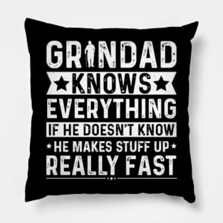 Grandad Know Everything Grandpa Pillow