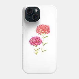 red pink purple Sweet William flower Phone Case