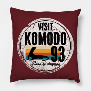 Visit Komodo retro travel Pillow