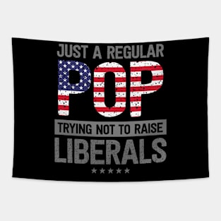 Regular Pop Raise Liberals USA Flag Father's Day Tapestry