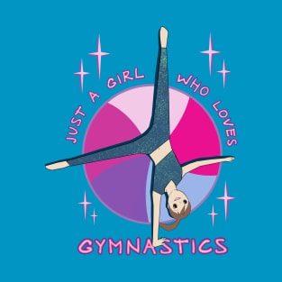 Funny Gymnast Anime Girl Cartwheel Gymnastics Stars T-Shirt