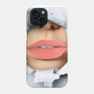 Marrone Lips Ripped Phone Case