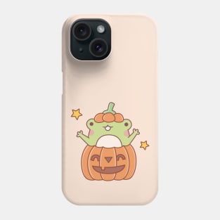 Cute Frog In Carved Pumpkin Halloween Phone Case