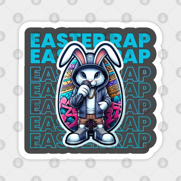 EASTER BUNNY RAPPER Magnet by Lolane
