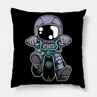 Astronaut Biker Pillow