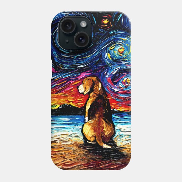 Beagle Night 2 Phone Case by sagittariusgallery