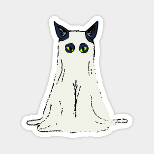 Spooky Kitty Cat - Cat Ghost Costume Magnet