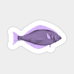 Purple Halibut Magnet