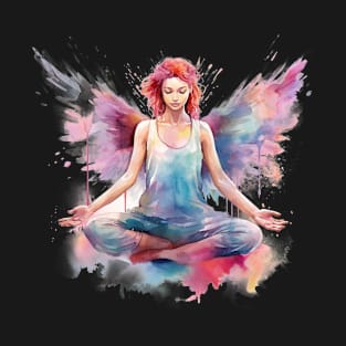 Angel Yoga Flow Connecting with Heavenly Energy T-Shirt