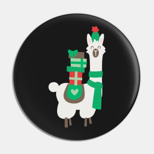 Christmas llama Pin