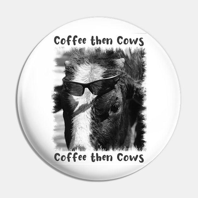 Funny Cows in Sunglasses Pin by PlanetMonkey