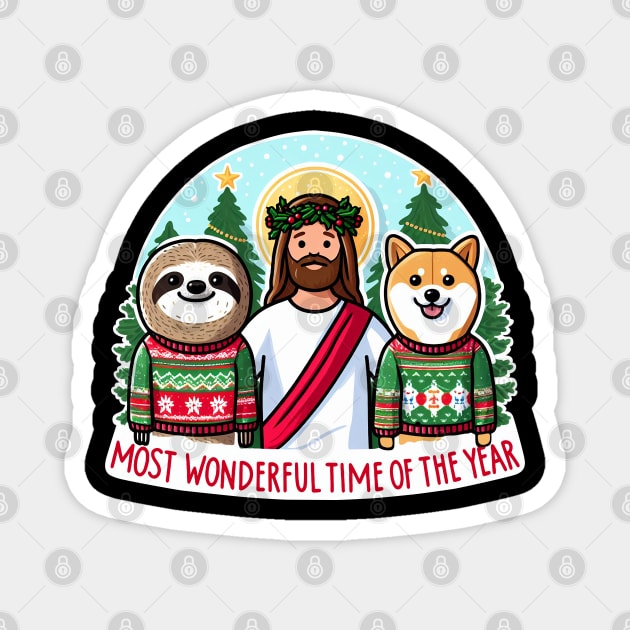 Most Wonderful Time Of The Year Magnet by Plushism