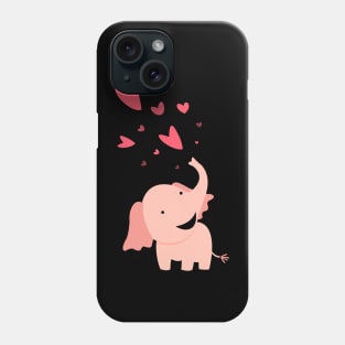 Baby elephant pregnant mommy pregnancy announce Phone Case
