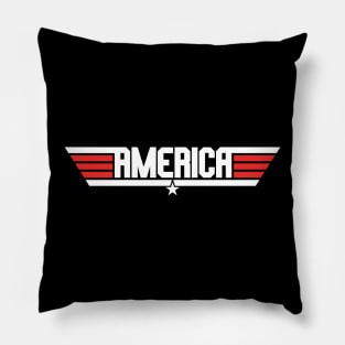 America: An Aviation Parody Design for July 4th Pillow