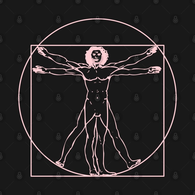 Vitruvian man in Pink by Juliet & Gin