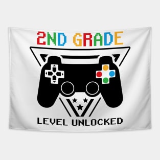 2nd Grade Level Unlocked First Day of School Video Gamer Tapestry