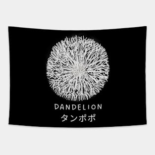 Dandelion Art Vintage Minimalist  Flora Established Tapestry