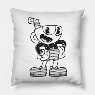 Monochrome Cuphead Pillow