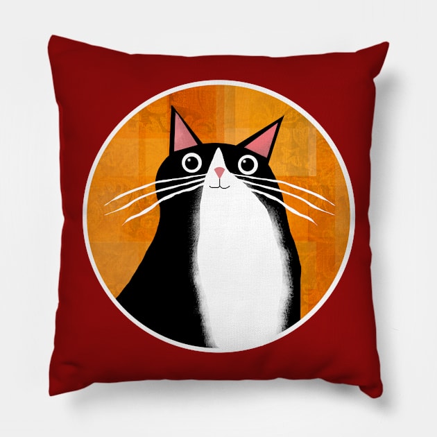 Tuxedo Cat Pillow by Scratch