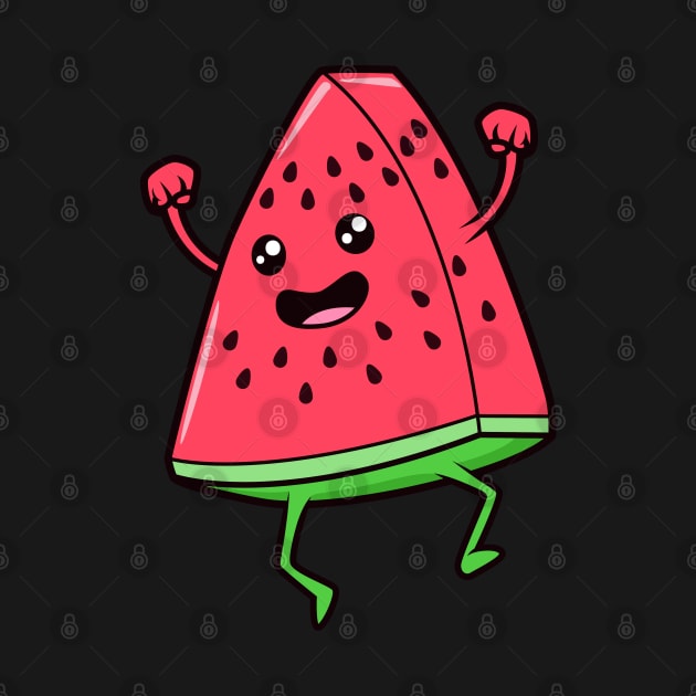 Kawaii Cartoon Watermelon by Modern Medieval Design