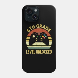 6th Grade Level Unlocked First Day of School Video Gamer Phone Case