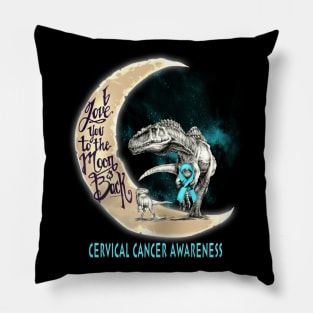 cervical cancer dinosaur moon Pillow