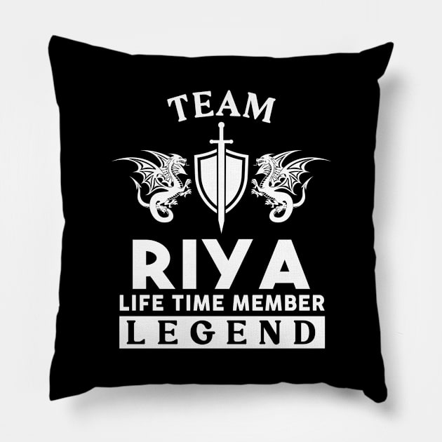 Riya Name T Shirt - Riya Life Time Member Legend Gift Item Tee Pillow by unendurableslemp118