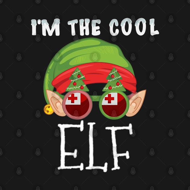 Christmas  I'm The Cool Togan Elf - Gift for Togan From Tonga by Country Flags