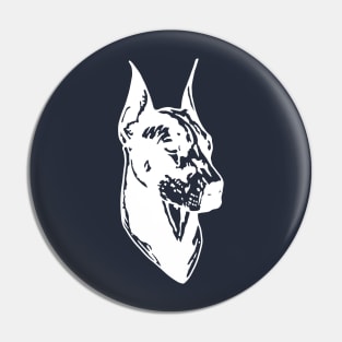 White dobermann Pin