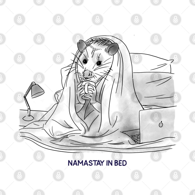 Namastay In Bed Pun Funny Spirituality by Harmonick-Tees