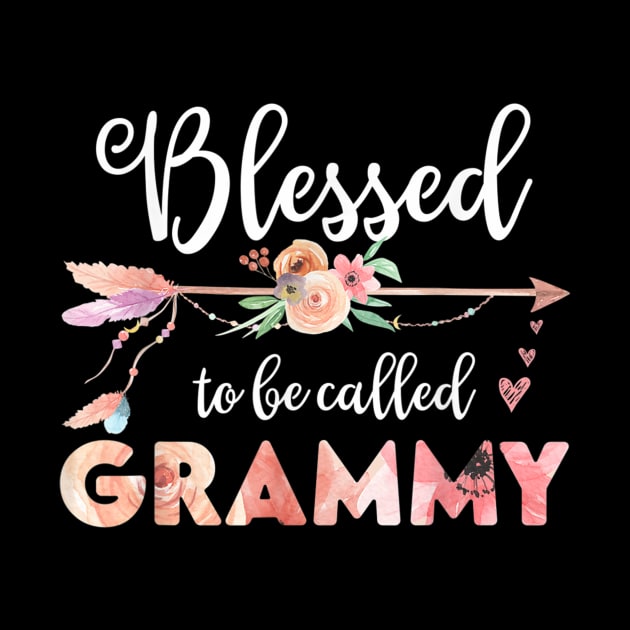 Women Blessed Grammy Floral Grandma Mothers Day Gift by sousougaricas